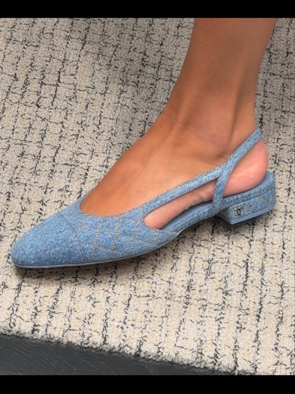 Chanel 26B Light Denim Slingback Flats | Size 38.5 - Picture 16 of 16